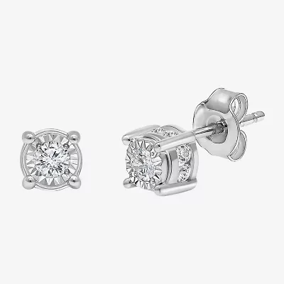 Tru Miracle 1/2 CT. T.W. Lab-Grown White Diamond 10K Gold 5.8mm Stud Earrings