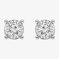 Tru Miracle 1 1/2 CT. T.W. Lab Grown White Diamond 10K Gold 6.7mm Round Stud Earrings