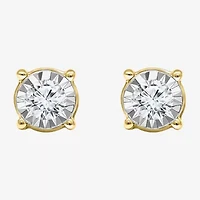 Tru Miracle 1 CT. T.W. Lab Grown White Diamond 10K Gold 6.8mm Round Stud Earrings
