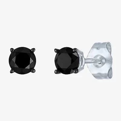 1/2 CT.T.W. Color-Enhanced Black Diamond Studs 10K White Gold
