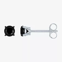 1 CT.T.W. Color-Enhanced Black Diamond Studs 10K White Gold