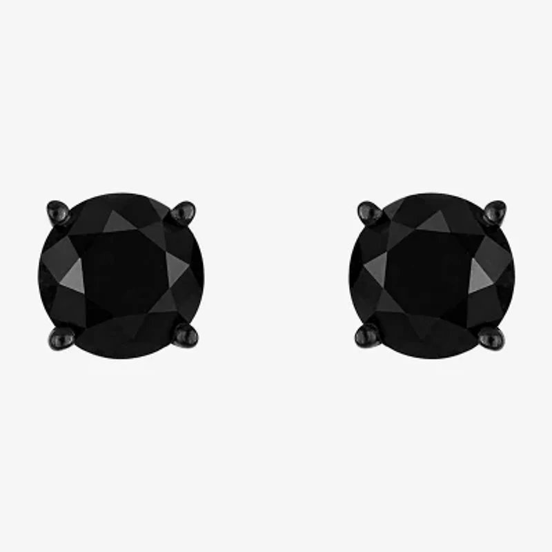 1 CT.T.W. Color-Enhanced Black Diamond Studs 10K White Gold