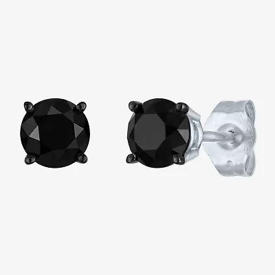 1 CT.T.W. Color-Enhanced Black Diamond Studs 10K White Gold