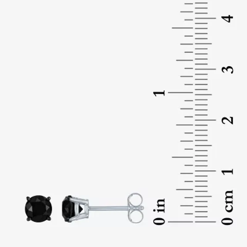 1 CT.T.W. Color-Enhanced Black Diamond Studs 10K White Gold