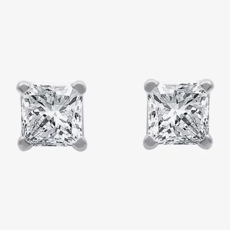 8 CT. T.W. Lab-Grown (G / Si1-Si2) Diamond Princess-cut Stud Earrings 10K or 14K Gold