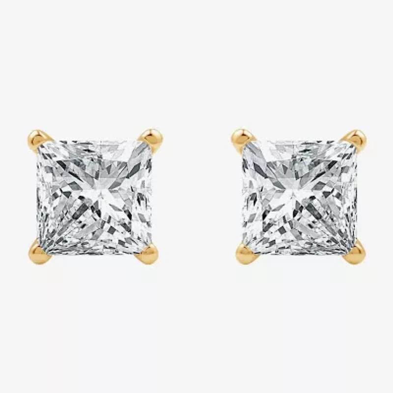 1 1/4 CT. T.W. Lab-Grown (G / Si1-Si2) Diamond Princess-cut Stud Earrings 10K or 14K Gold