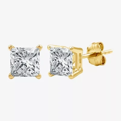 1 1/4 CT. T.W. Lab-Grown (G / Si1-Si2) Diamond Princess-cut Stud Earrings 10K or 14K Gold