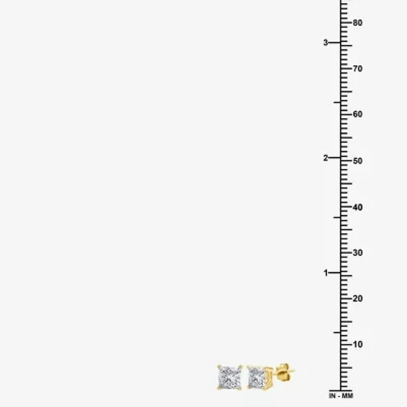 1 1/4 CT. T.W. Lab-Grown (G / Si1-Si2) Diamond Princess-cut Stud Earrings 10K or 14K Gold