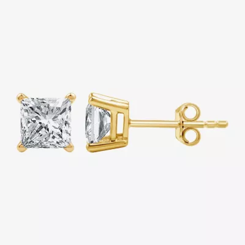 1 1/4 CT. T.W. Lab-Grown (G / Si1-Si2) Diamond Princess-cut Stud Earrings 10K or 14K Gold