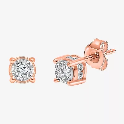 TruMiracle 1/2 CT. T.W. Natural Diamond 10K or 14K Gold Round Stud Earrings