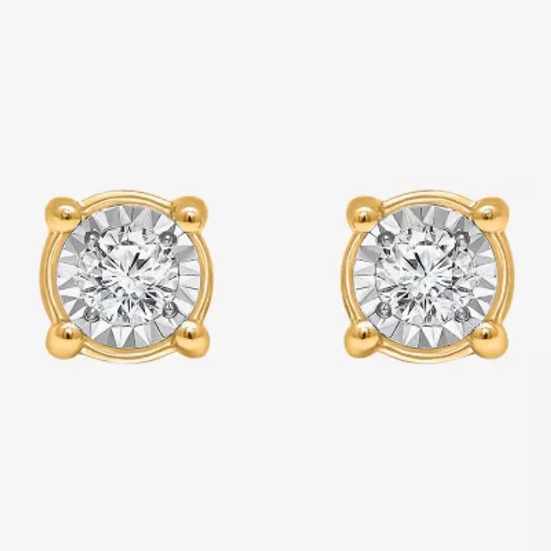 Tru Miracle 1/2 CT. T.W. Lab-Grown White Diamond 10K Gold 5.8mm Stud Earrings