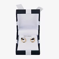 Womens 14K Gold 11.5mm Round Hoop Earrings