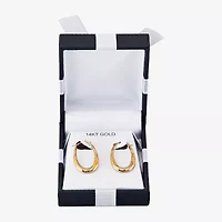 Womens 14K Gold 15.8mm Round Hoop Earrings