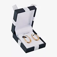Womens 14K Gold 15.8mm Round Hoop Earrings