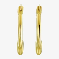 Womens 10K Gold 16mm Heart Hoop Earrings