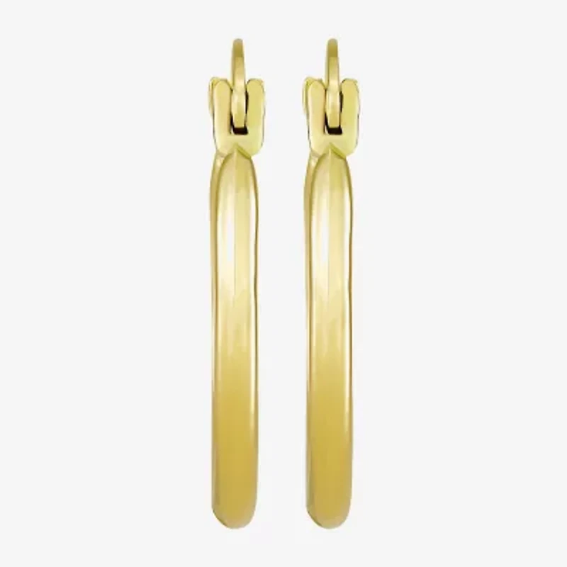 Womens 10K Gold 22mm Round Hoop Earrings