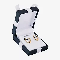 Womens 14K Gold 16.5mm Heart Hoop Earrings