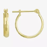 14K Gold Small Hoop Earrings 