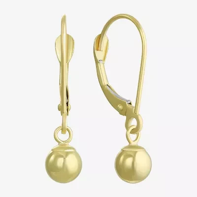 14K Gold Ball Drop Earrings