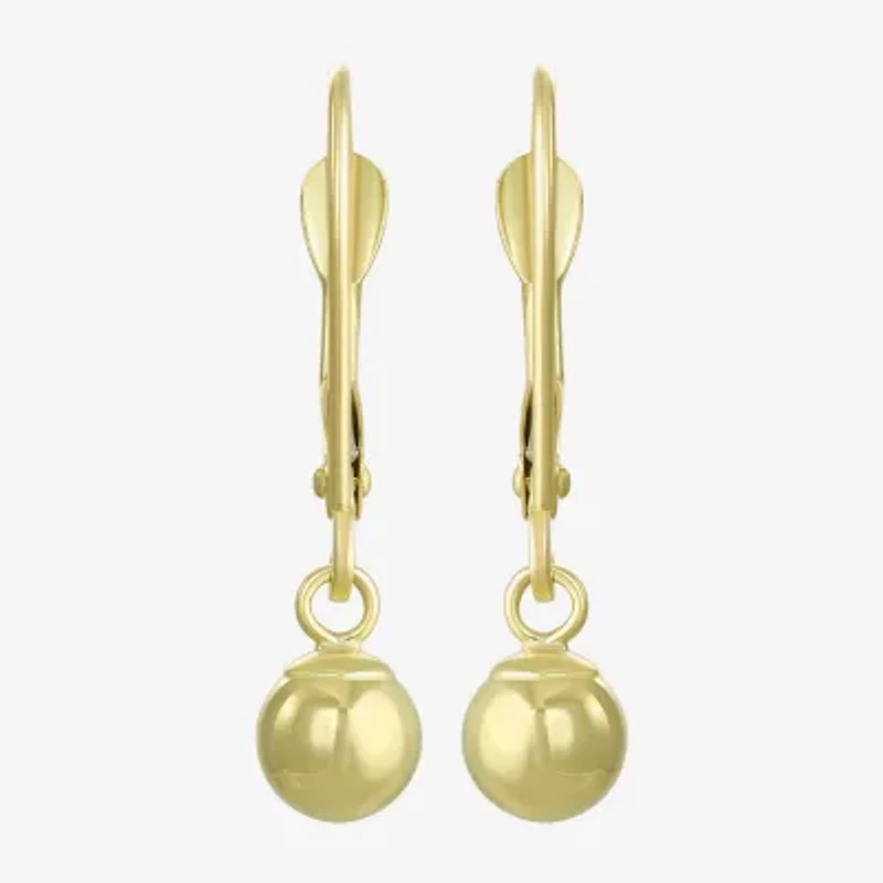14K Gold Ball Drop Earrings