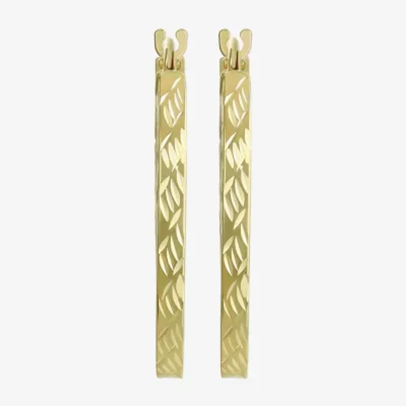 Diamond-Cut 14K Gold 18mm Hoop Earrings  
