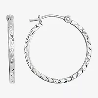 14K Gold Square-Cut Hoop Earrings
