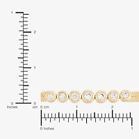 (G-H / Si1-I1) Womens 14K Gold Over Silver Sterling Silver 7.5 Inch Herringbone Chain Bracelet