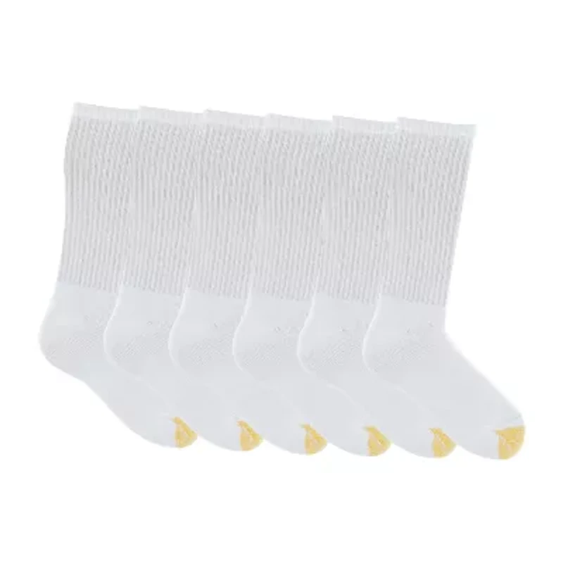 Gold Toe Harrington Mens 6 Pair Crew Socks