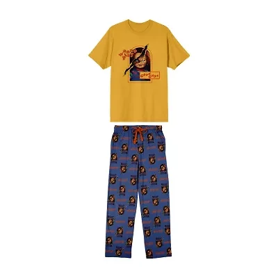 Chucky Mens Crew Neck Short Sleeve 2-pc. Pajama Sets