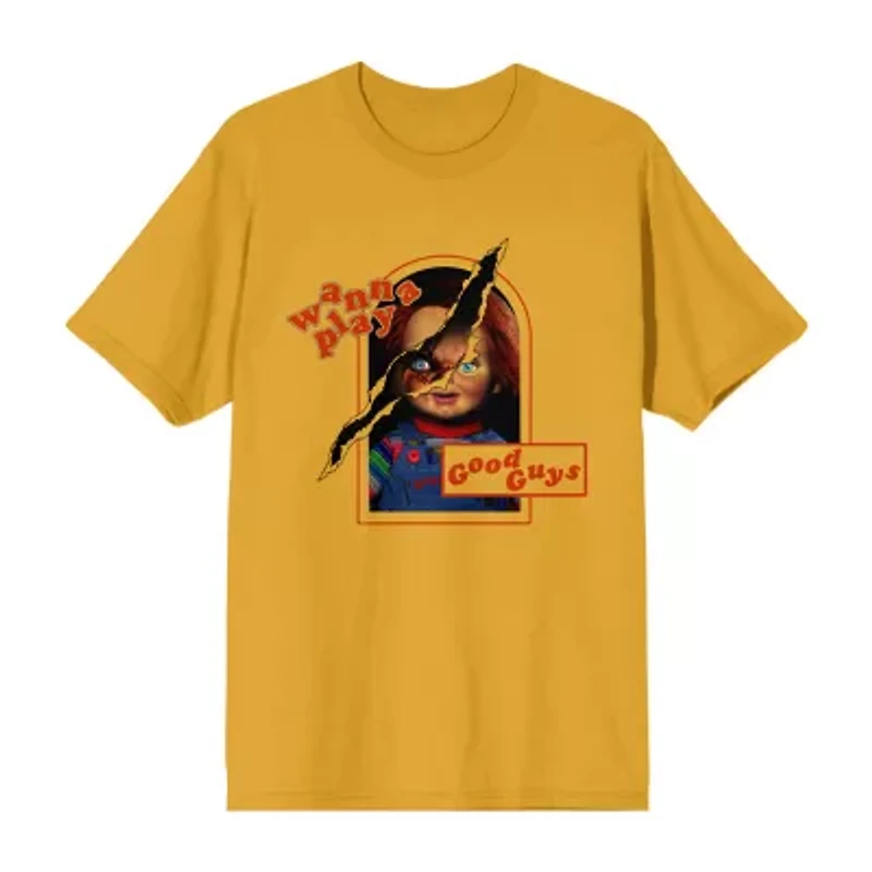 Chucky Mens Crew Neck Short Sleeve 2-pc. Pajama Sets