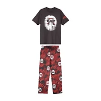 Friday The 13th Mens Crew Neck Short Sleeve 2-pc. Pajama Sets