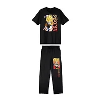 Dragon Ball Mens Crew Neck Short Sleeve 2-pc. Pajama Sets