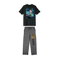 Harry Potter Mens Crew Neck Short Sleeve 2-pc. Pajama Sets
