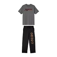 Magic The Gathering Mens Crew Neck Short Sleeve 2-pc. Pajama Sets