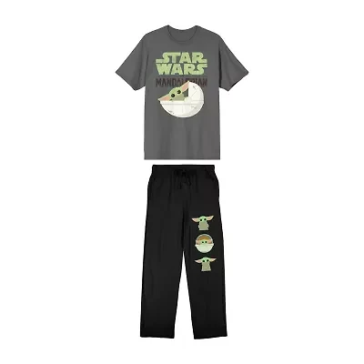 Star Wars Mens Crew Neck Short Sleeve 2-pc. Pajama Sets