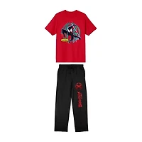 Spider-Man Miles Morales Mens Crew Neck Short Sleeve 2-pc. Pajama Sets