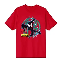 Spider-Man Miles Morales Mens Crew Neck Short Sleeve 2-pc. Pajama Sets