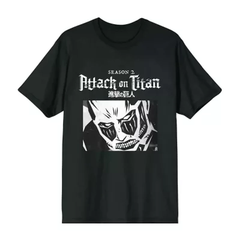 Attack On Titan Mens Crew Neck Short Sleeve 2-pc. Pajama Sets