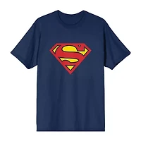 Superman Mens Crew Neck Short Sleeve 2-pc. Pajama Sets