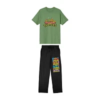 Teenage Mutant Ninja Turtle Mens Crew Neck Short Sleeve 2-pc. Pajama Sets