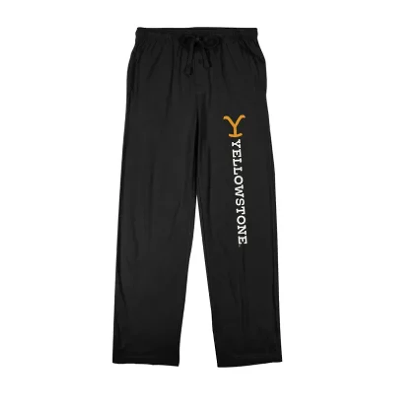 Yellowstone Mens Crew Neck Short Sleeve 2-pc. Pajama Sets