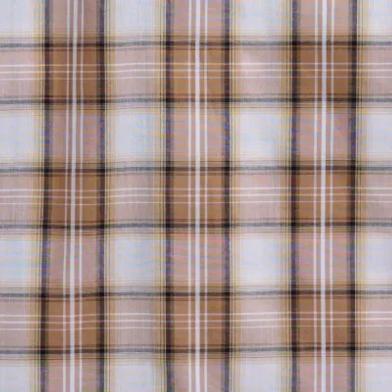 Ely Cattleman Textured Plaid Tall Mens Long Sleeve Western Shirt