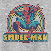 Mens Crew Neck Short Sleeve Regular Fit Spiderman Big and Tall Graphic T-Shirt