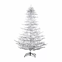 Northlight Led Flocked Garden 6 1/2 Foot Pre-Lit Christmas Tree