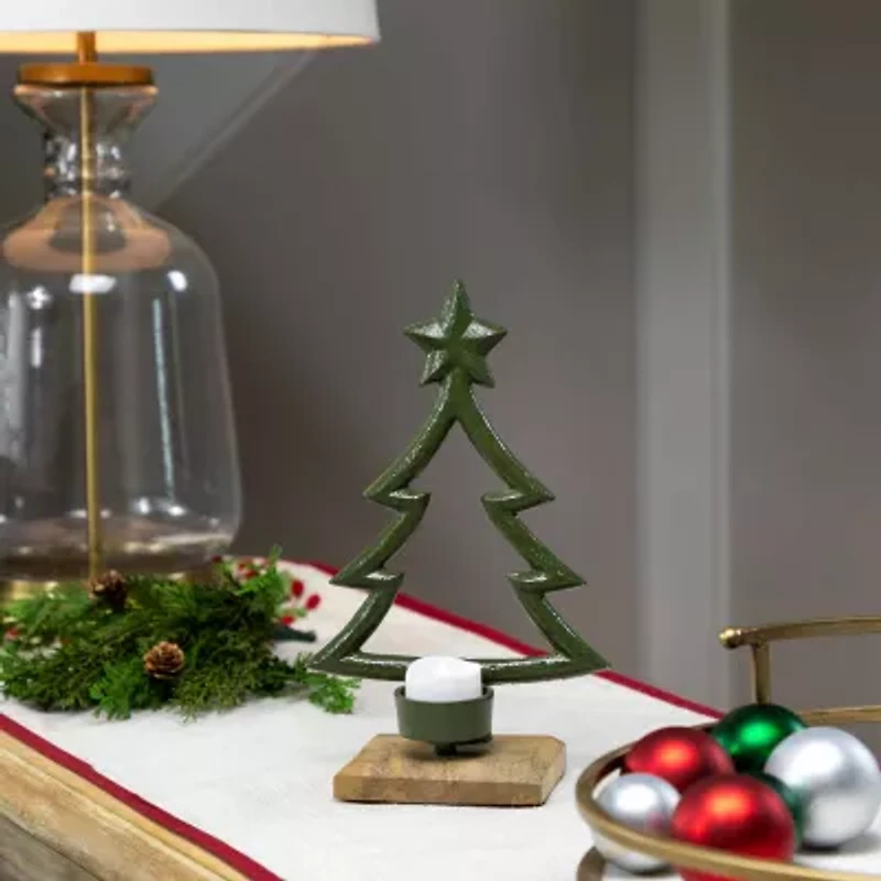 Northlight 9.5" Metal Tealight Candle Holder