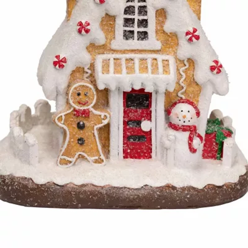 Northlight 10" Snowy Gingerbread House Christmas Tabletop Decor