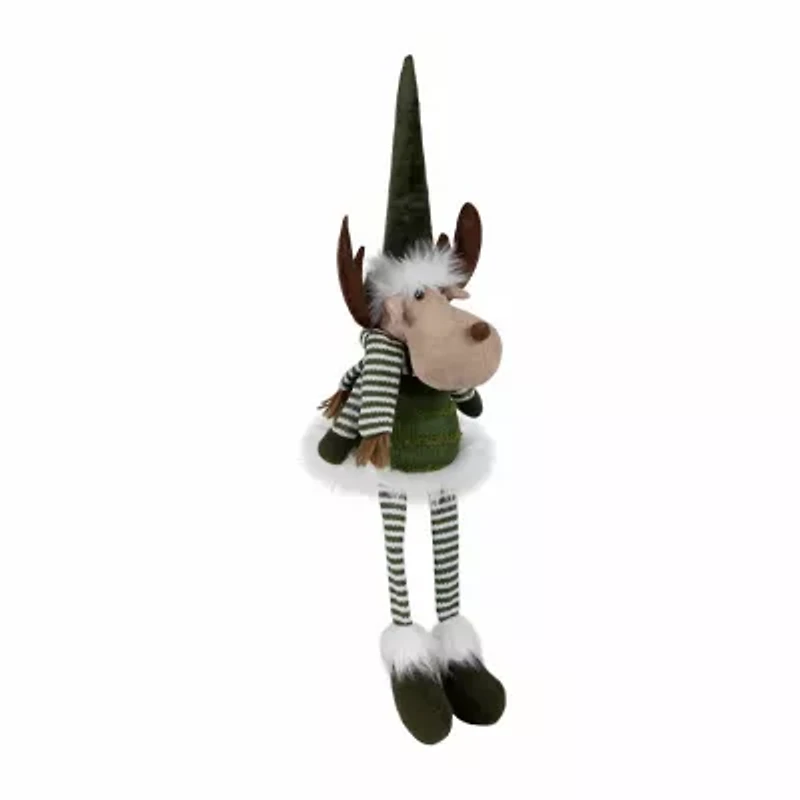 Northlight 20" Striped Legs Moose Christmas Tabletop Decor