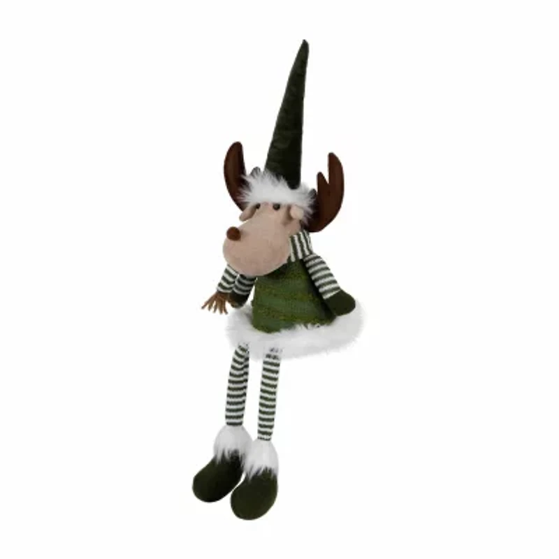 Northlight 20" Striped Legs Moose Christmas Tabletop Decor