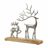 Northlight 10.25" Reindeer And Metal Christmas Tabletop Decor