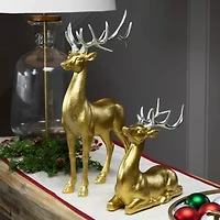 Northlight Gold Reindeer 2-pc. Christmas Figurine